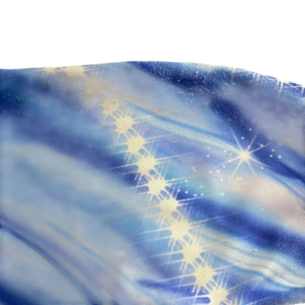 Kids Mermaid Tail Costume Skirt Blue Pink Purple Scale Print Starfish Starburst